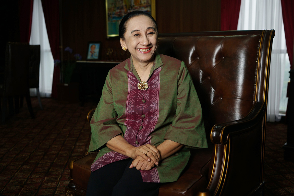 Maria Farida Indrati, a justice at the Constitutional Court of Indonesia, speaks during an interview in Jakarta, Indonesia, on Saturday, Sept. 27, 2017. Photographer: Dimas Ardian/Bloomberg